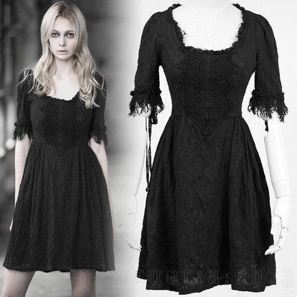 Womens Punk Rave Ghost Dress in black fits like a size 5/6 - Picture 1 of 5